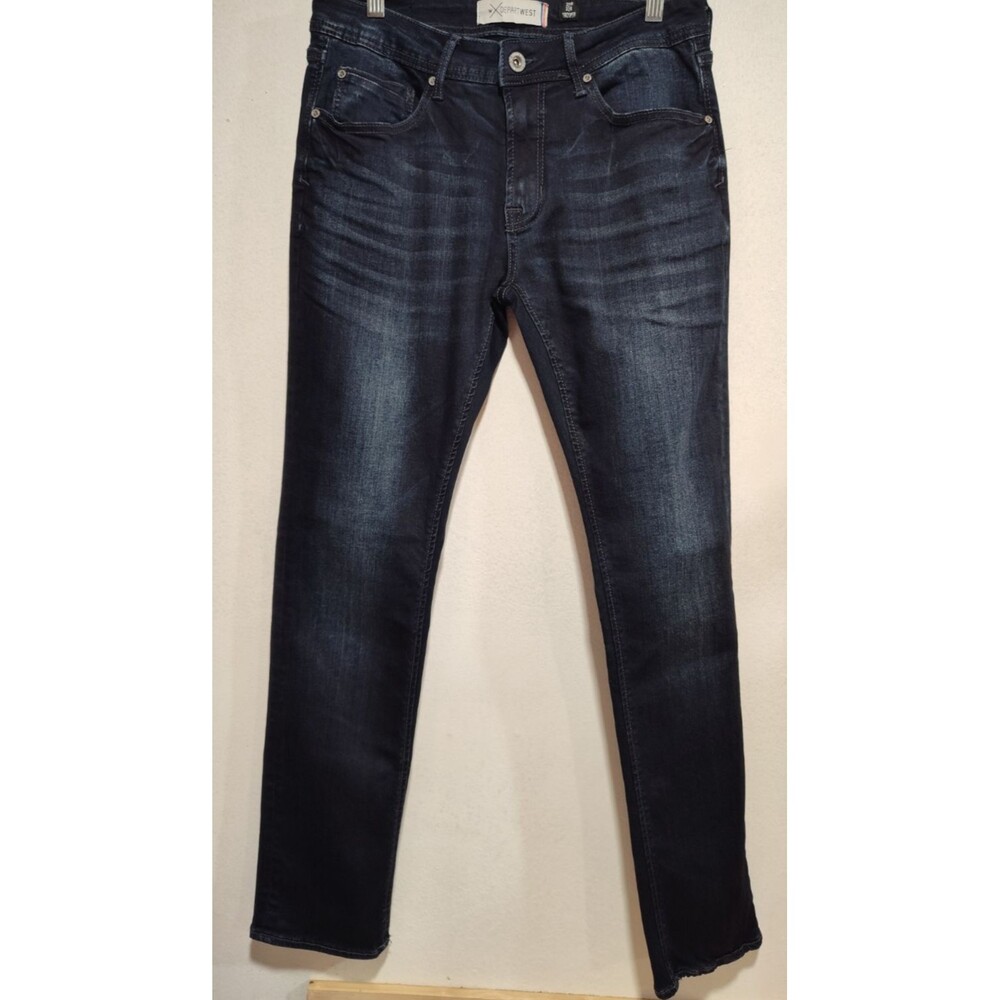 DepartWest Trooper Men Dark Blue Jeans Size 32W/32R Denim Straight leg Low rise